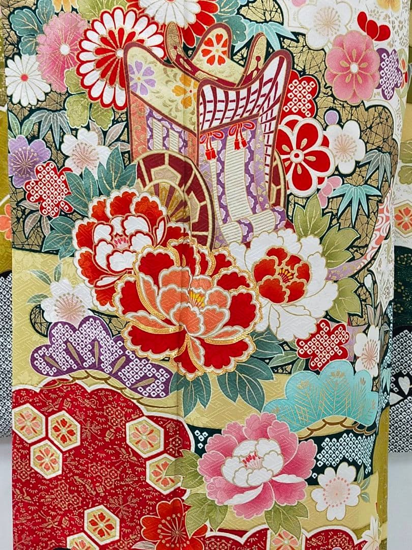 売約済み　美品　正絹京友禅振袖7点フルセット　高身長対応173cm