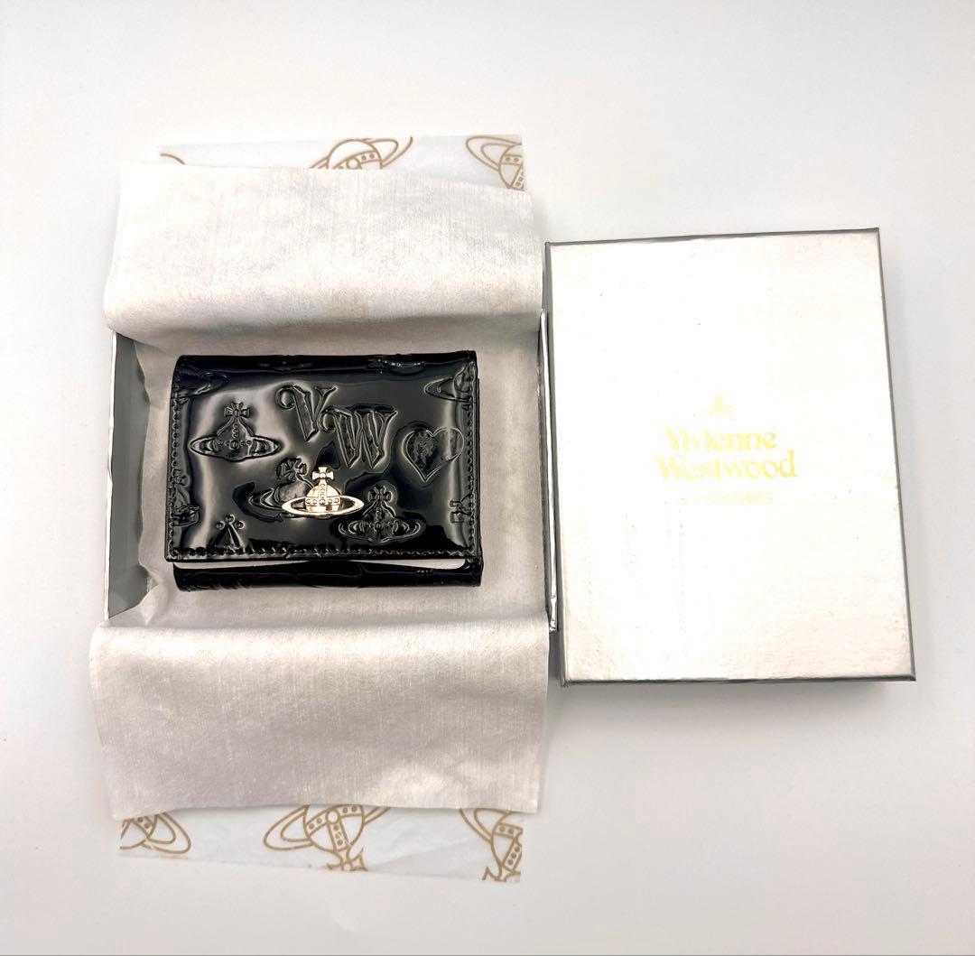 【新品✦超人気】Vivienne Westwood 三つ折り財布 ブラック 黒