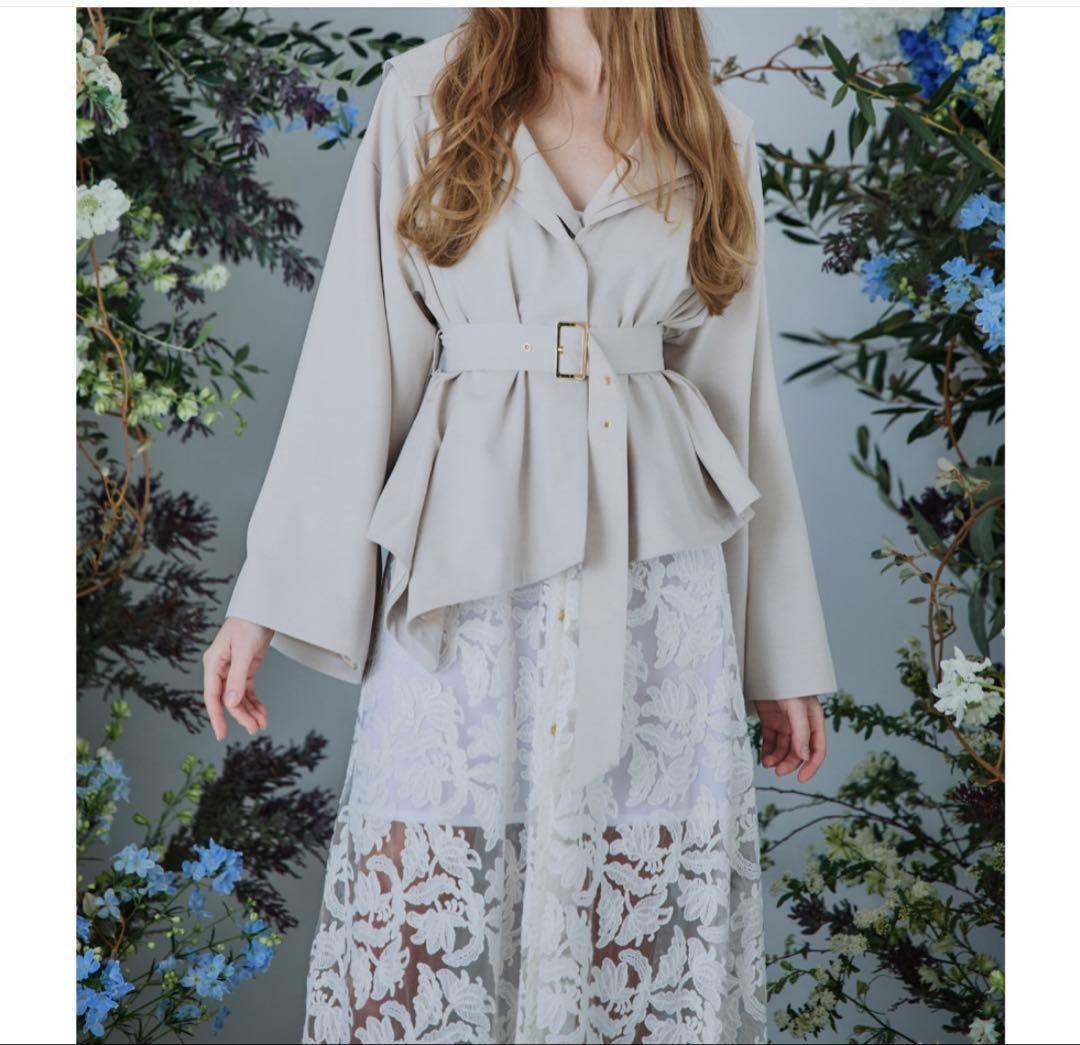 riu 3way lace trench coat トレンチコート ジレ