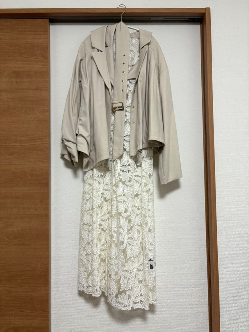 riu 3way lace trench coat トレンチコート ジレ