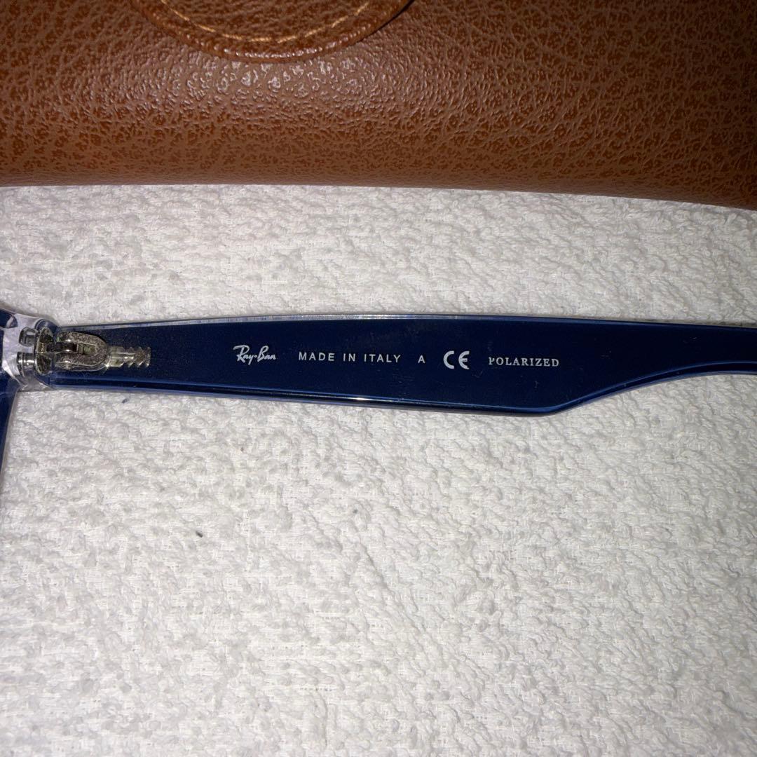 Ray-Ban 偏光サングラス ネイビー ケース付き