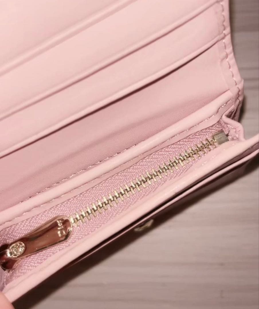 Lady Dior Gardenia ウォレット ミニ ピンク 二つ折り