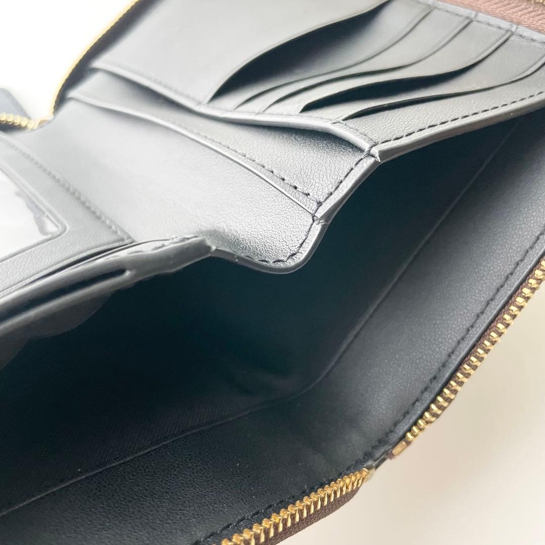 コーチ COACH 折り財布 シグネチャー ミディアム ジップウォレット 茶