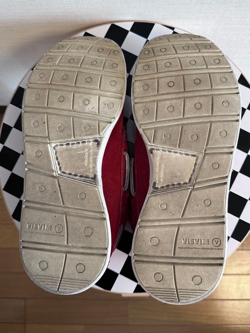 VISVIM HOCKNEY MKI-FOLK ビズビム デッキシューズ レッド