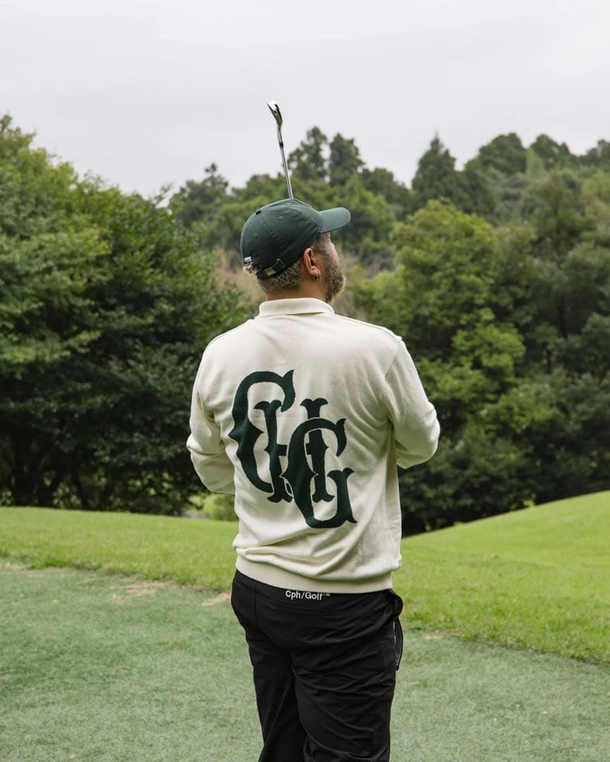 Captains Helm Golf JACQUARD LS POLO Lサイズ