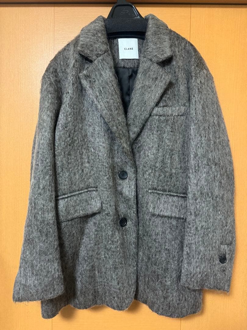 ジャケット・アウター CLANE MIX SHAGGY OVER TAILORED JACKET