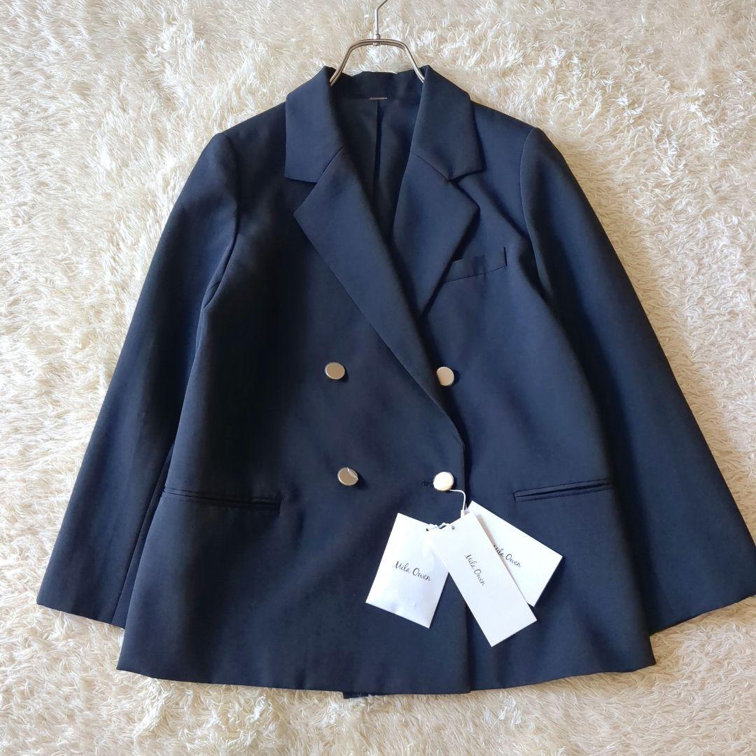 新品♥ミラオーウェン◆金釦ダブルブレザー 紺ブレ ゴールドボタン ネイビー