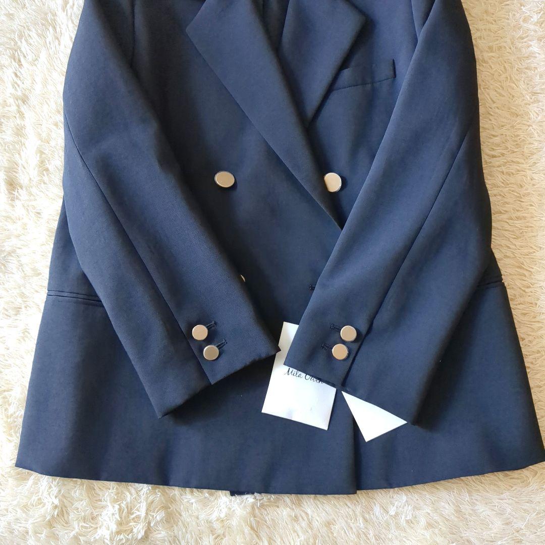 新品♥ミラオーウェン◆金釦ダブルブレザー 紺ブレ ゴールドボタン ネイビー