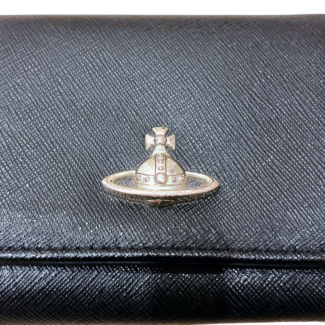【美品】 Vivienne Westwood 三つ折り財布 がま口 オーブ 黒