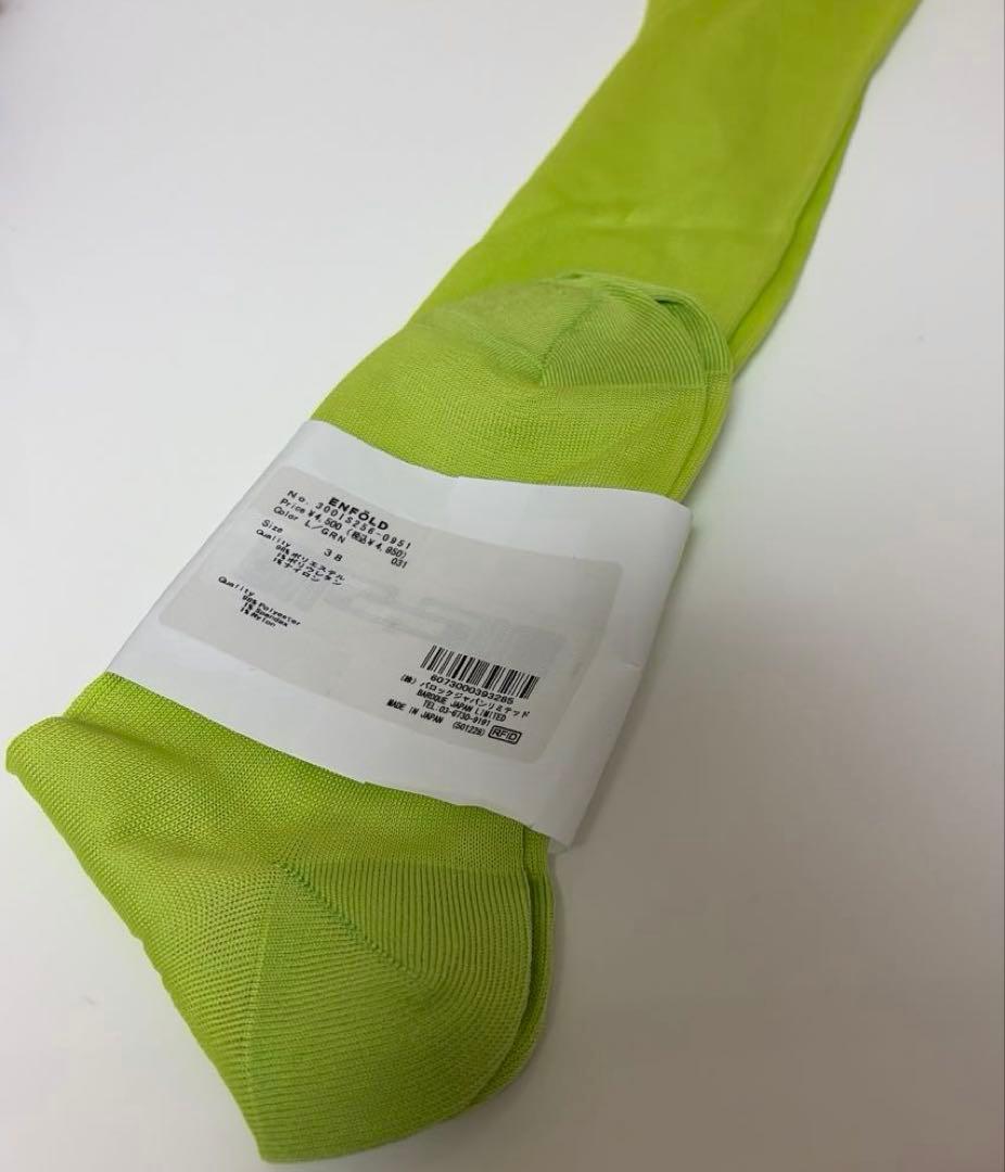 新品 タグ付き ENFOLD エンフォルド シアー ハイソックス