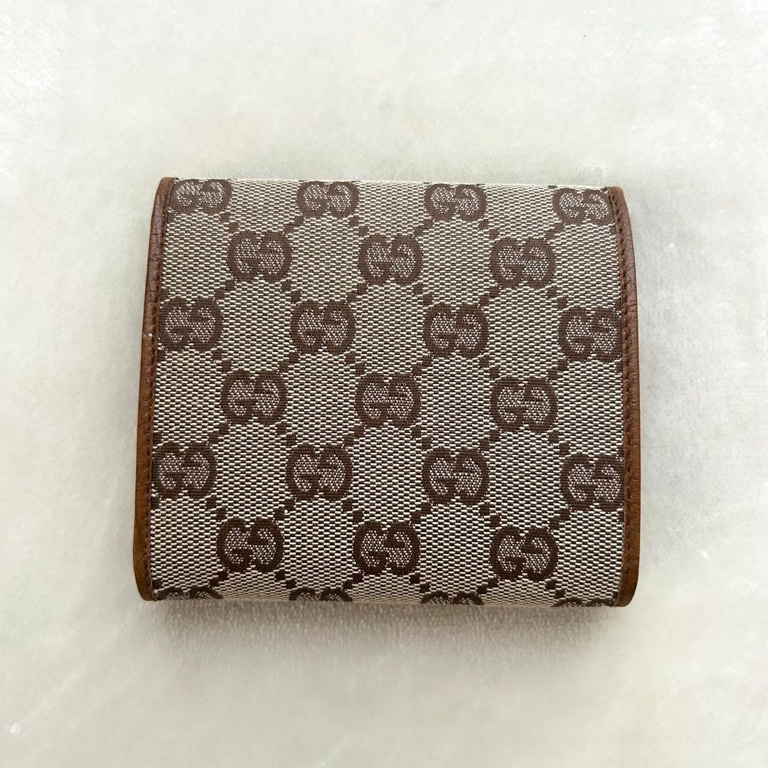 美品 GUCCI グッチ 三つ折り財布 折り財布 GGキャンバス