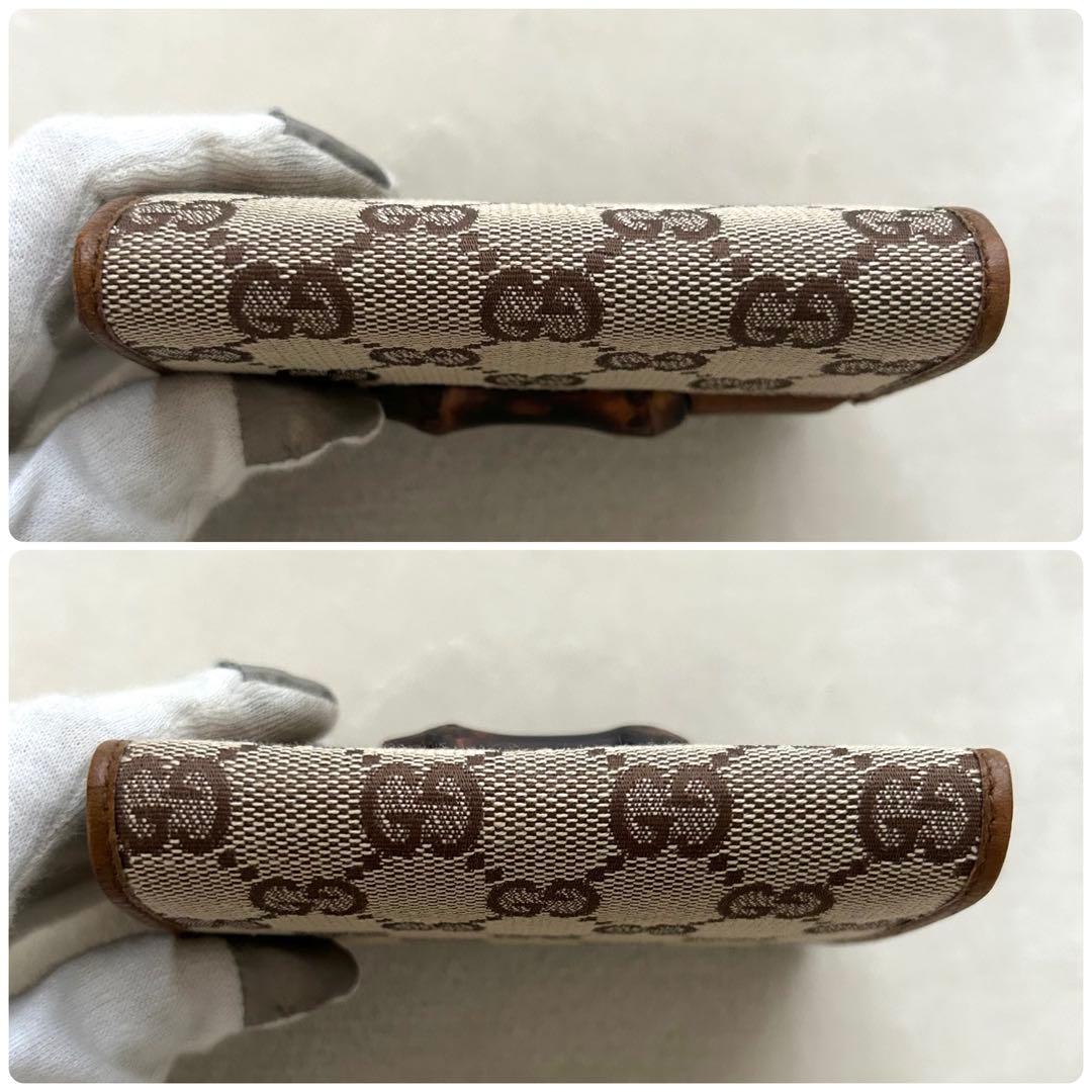 美品 GUCCI グッチ 三つ折り財布 折り財布 GGキャンバス