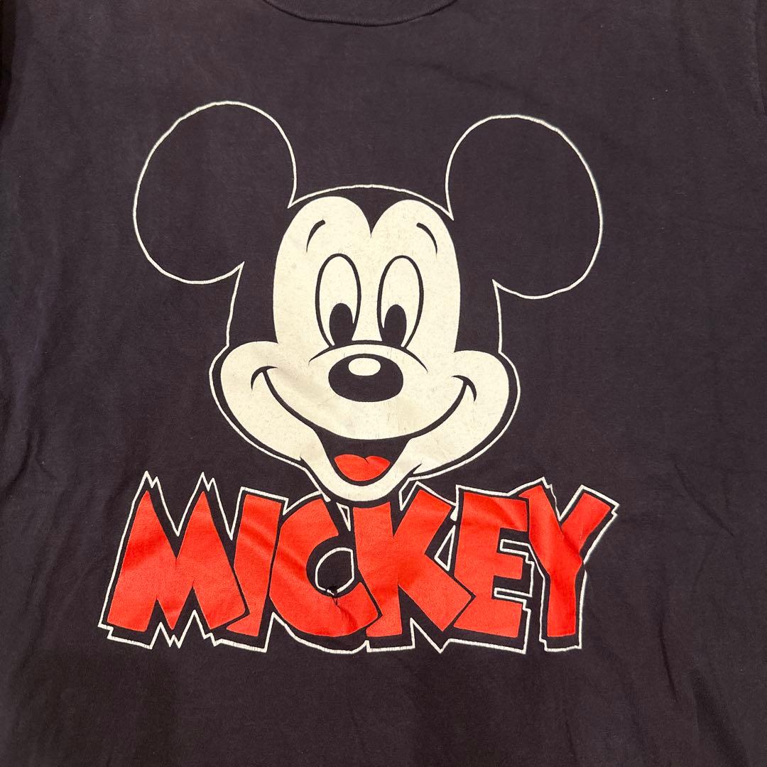 80s DisneyビンテージMickey Mouse Big face TEE