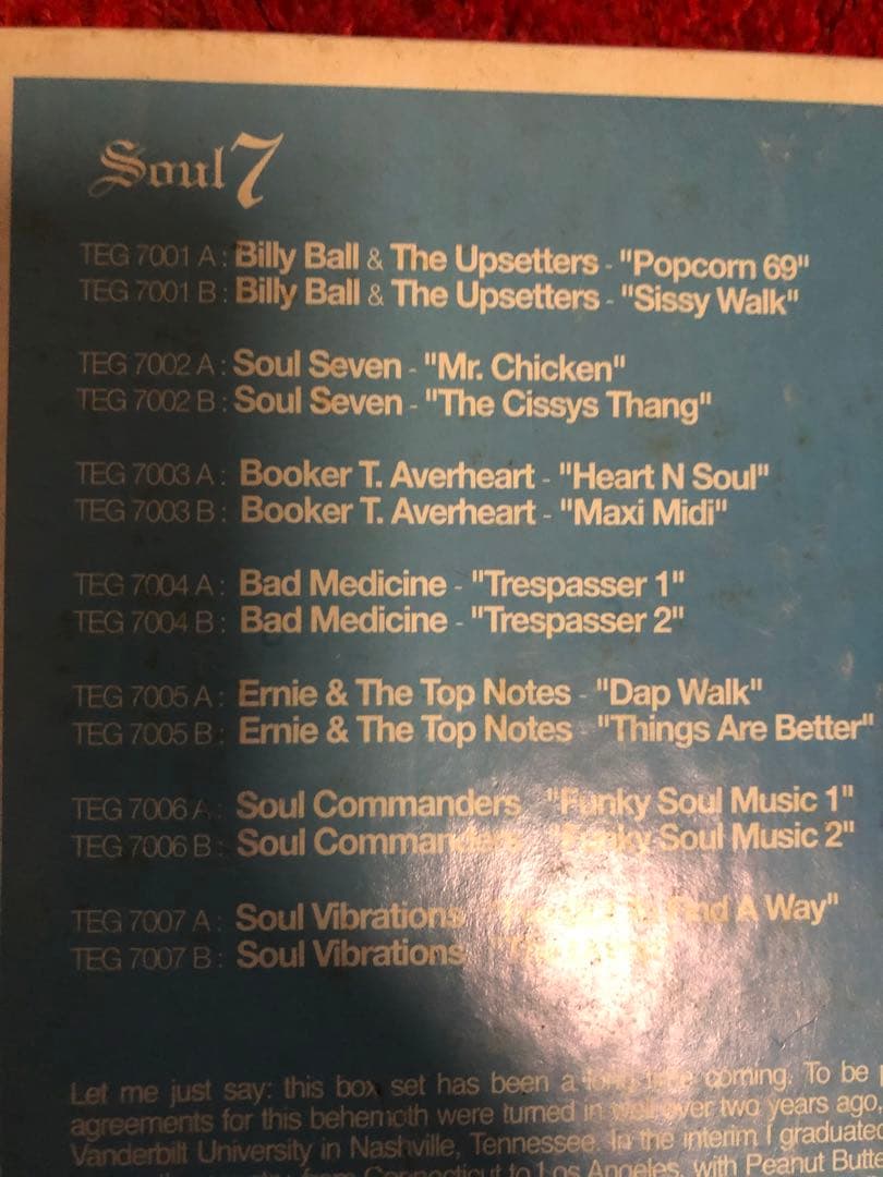 洋楽 now again Soul 7 box funk45 deep funk