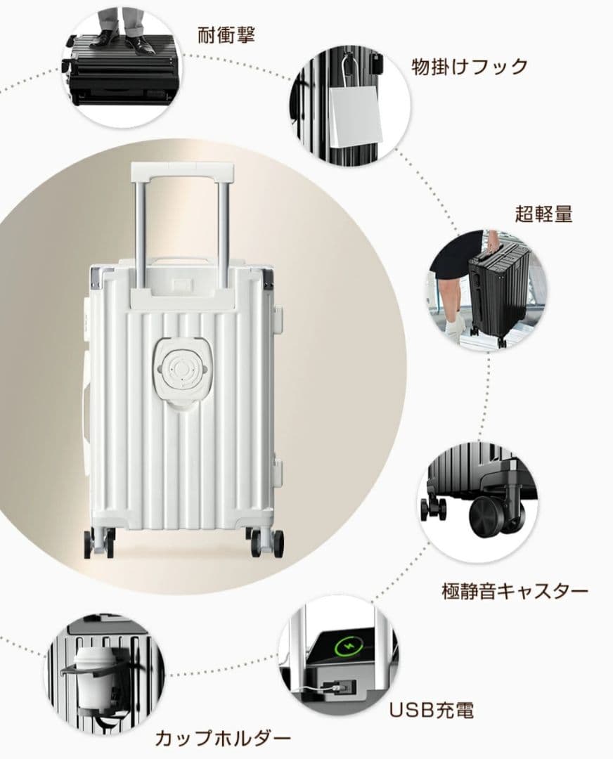 スーツケース キャリーケース 41L 黒 軽量 機内持ち込み Sサイズ ブラック