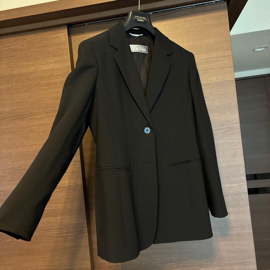 YOU美品☆イタリア製 Max Mara ブラックジャケット『36』☆
