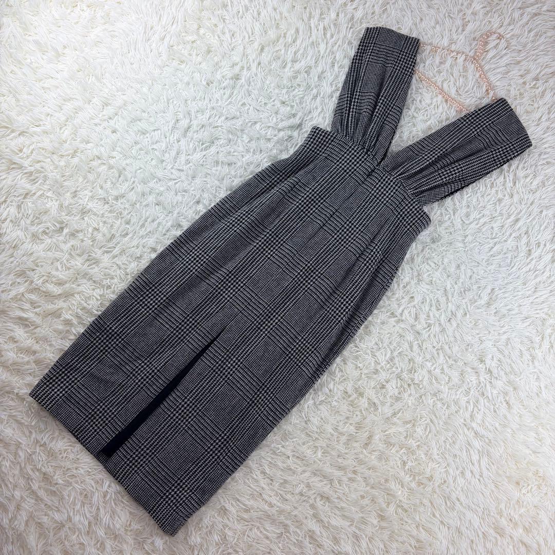 美品　Whim Gazette ジャンスカワンピース 38 グレンチェック