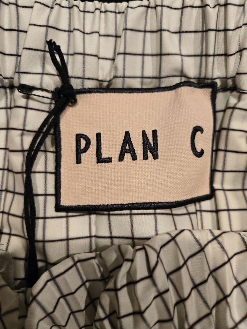 plan c チェックツイルプリーツスカート
