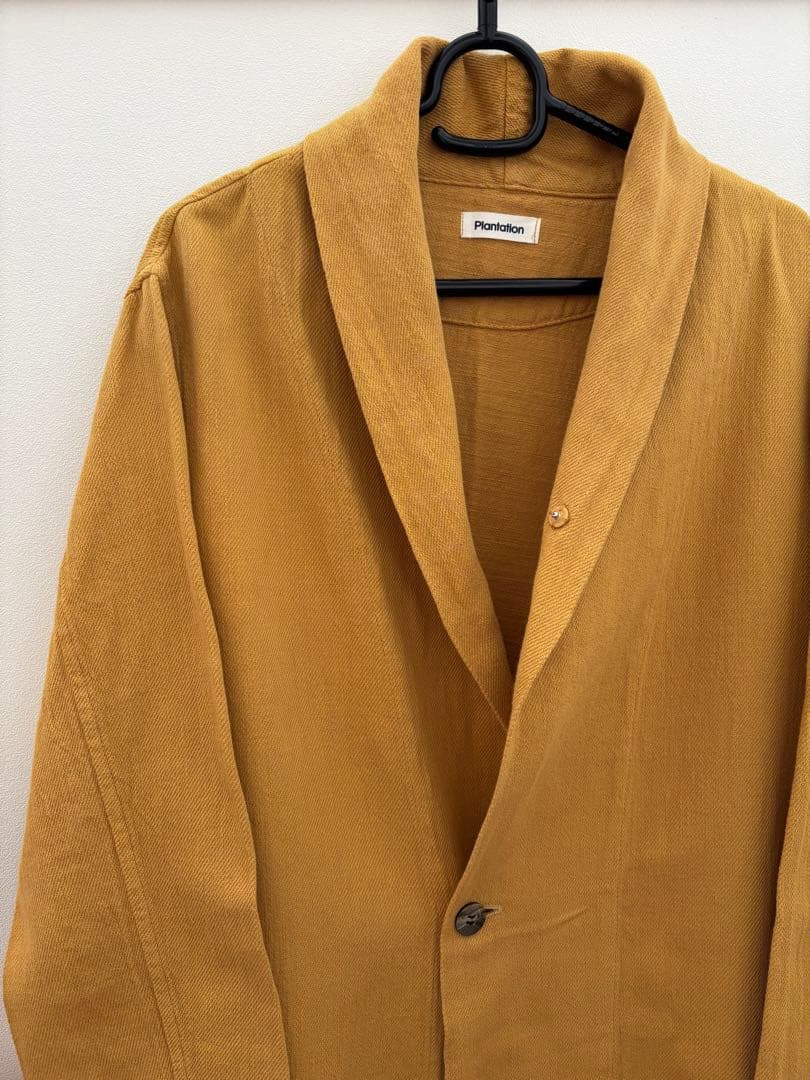 美品　plantation カラーBizenツイル　コート　イエロー