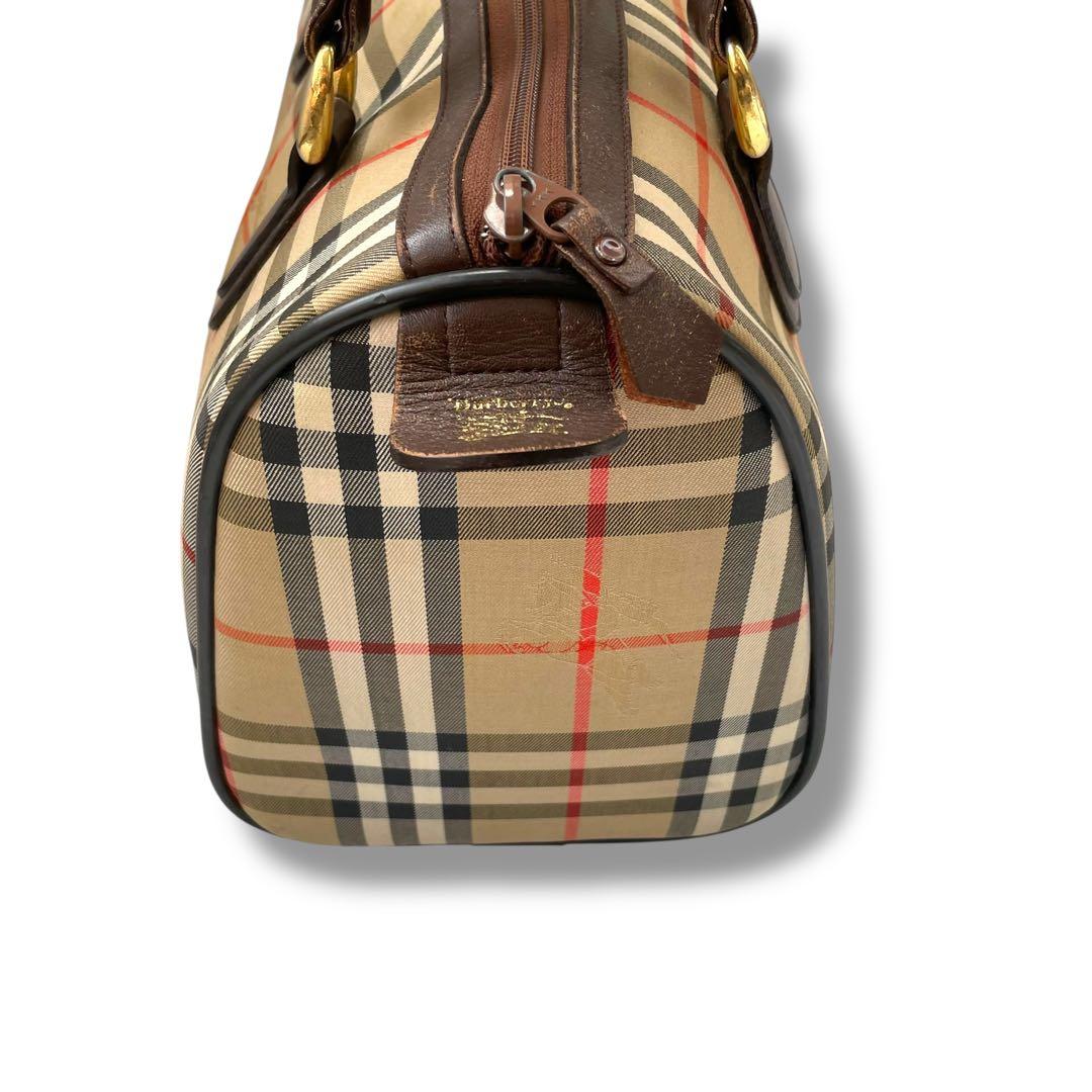 BURBERRY バーバリー　ボストンバッグ　ノバチェック　キャンバス