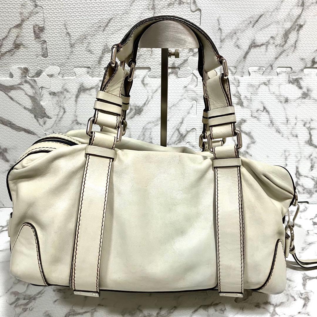 Chloe クロエ　ボストンバッグ　ミニボストン　パッツィー　ハンドバッグ　白