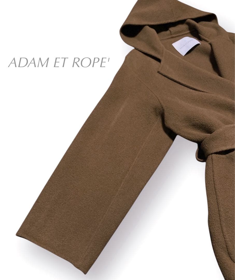 ADAM ET ROPÉ アダムエロぺ リバーコート ロング カシミア ブレンド