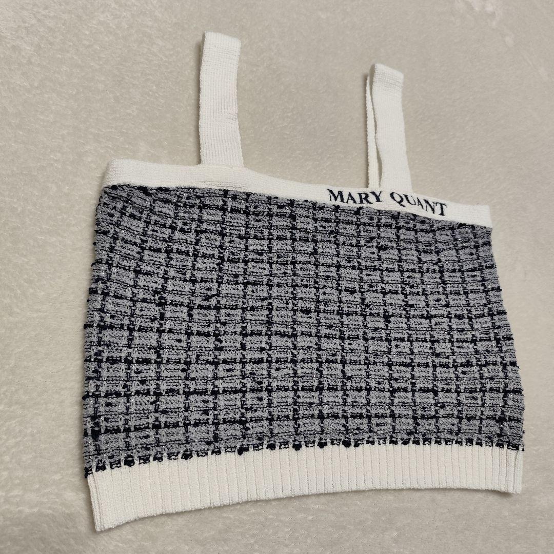 美品 MARY QUANT ツイードニット アンサンブル ネイビー M