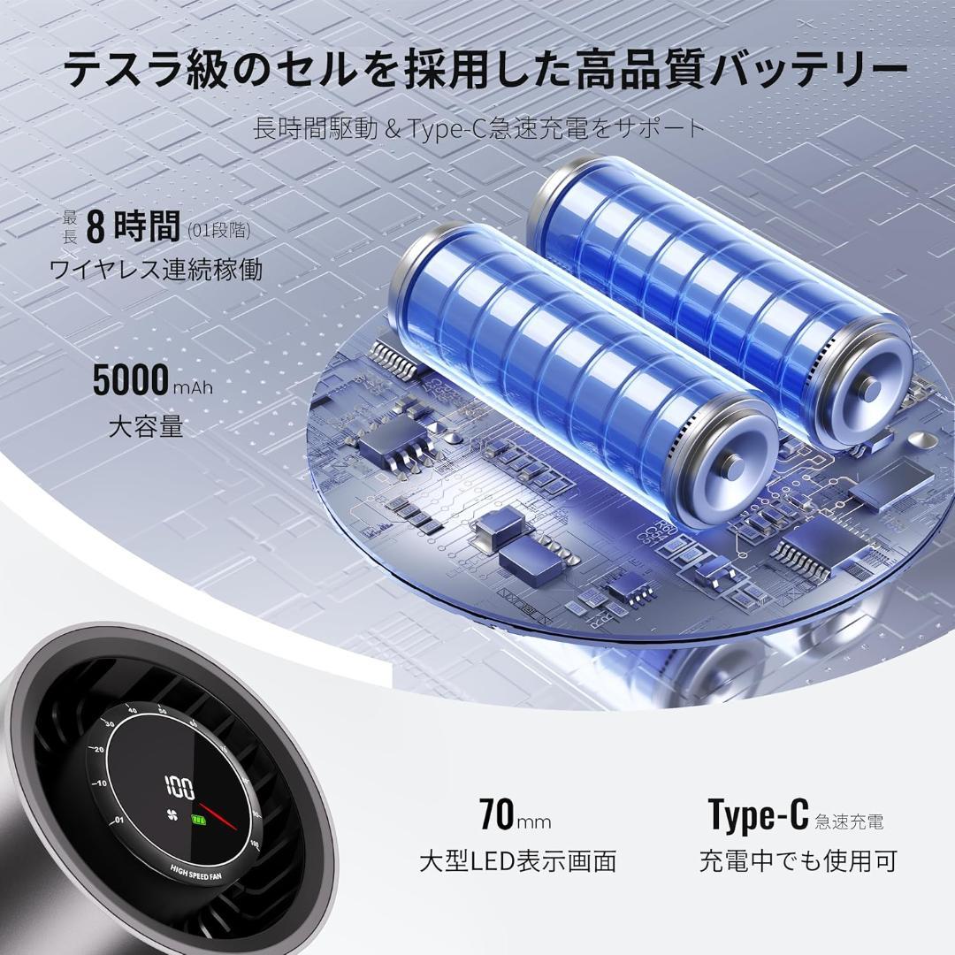 【世界初！チタン金属製サーキュレーター DCモーター】卓上扇風機 静音 超小型