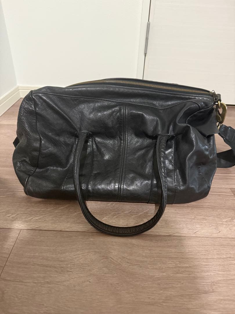 jas M.B. ボストンバッグ　黒　ショルダーつき