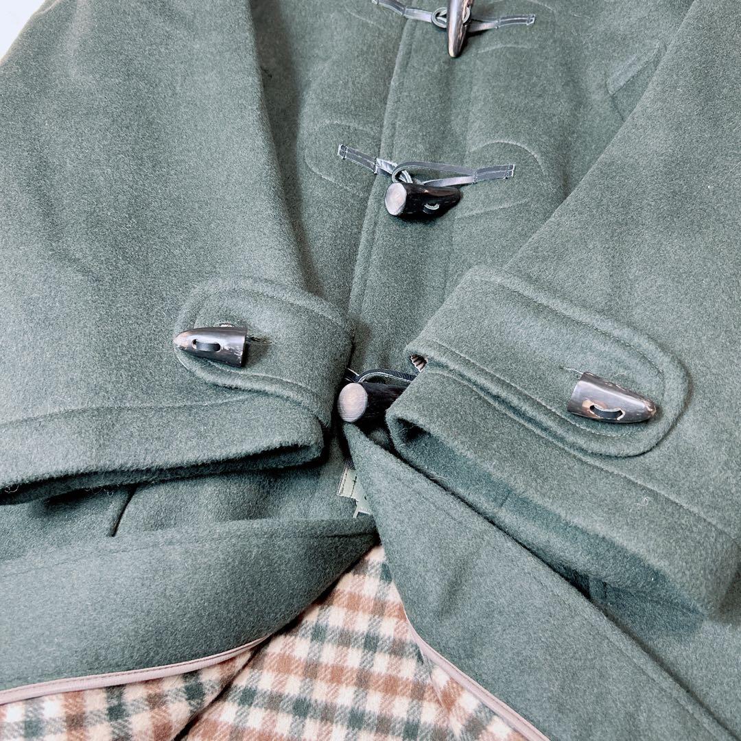 Aquascutum ダッフルコートREG40 英国製ウール ダークグリーン