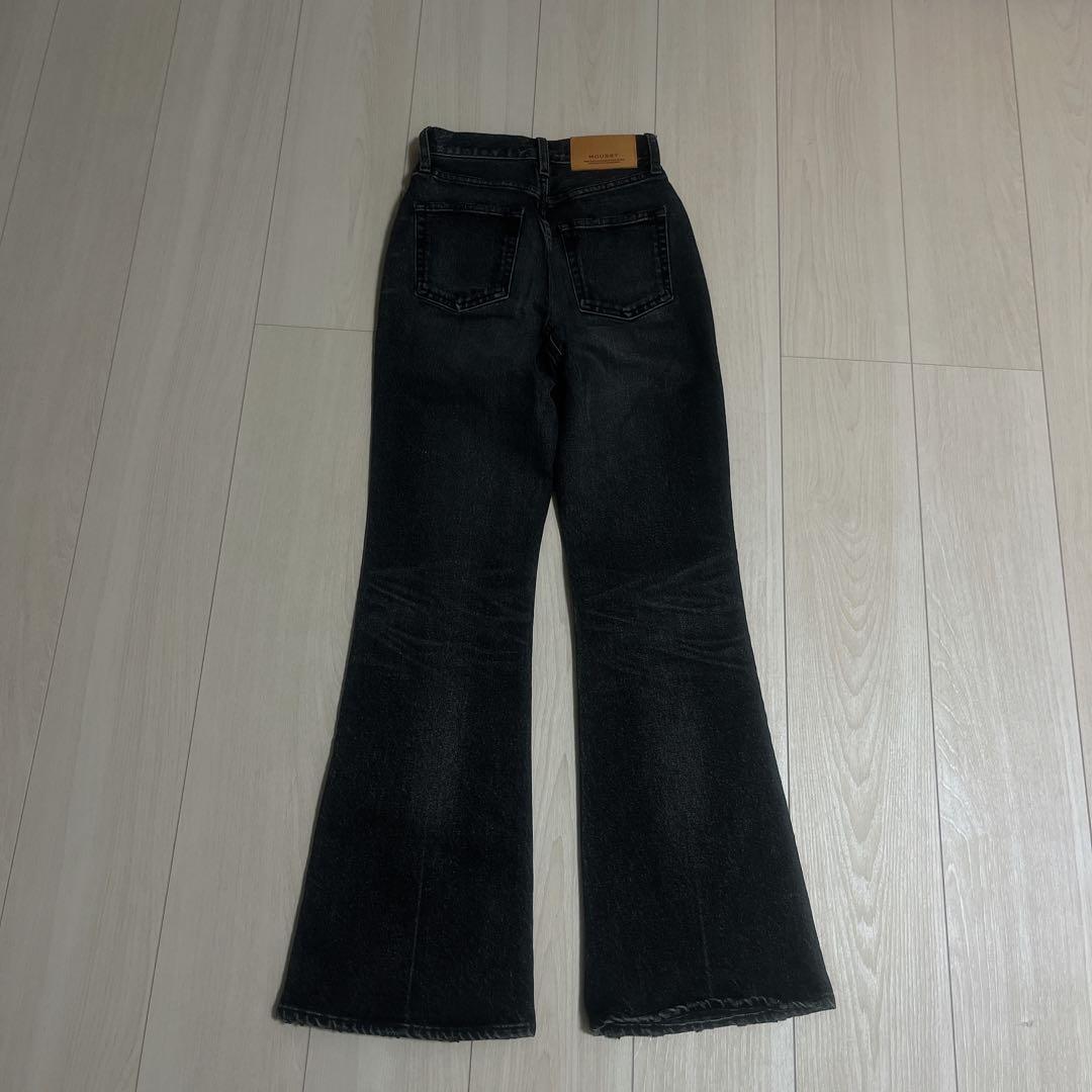 完売モデル MOUSSY MVS FLARE フレアブラックデニム 23