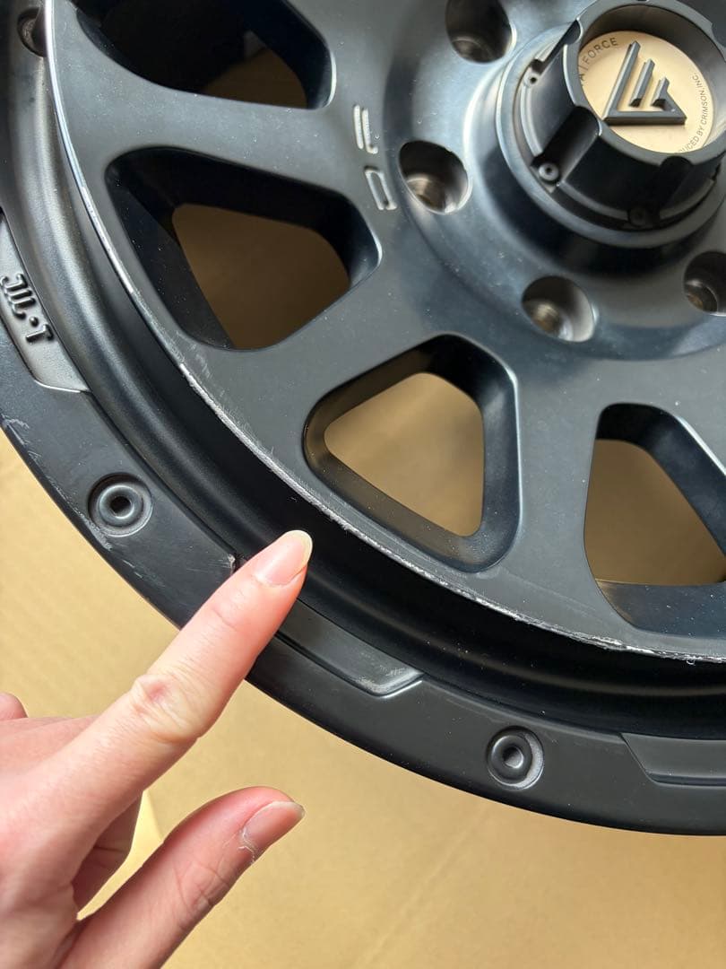 デルタフォース オーバル マットブラック　4本セット　値下げ可能　6穴