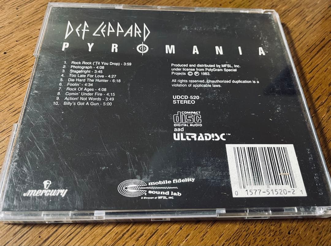 洋楽 Def Leppard Pyromania MFSL CD