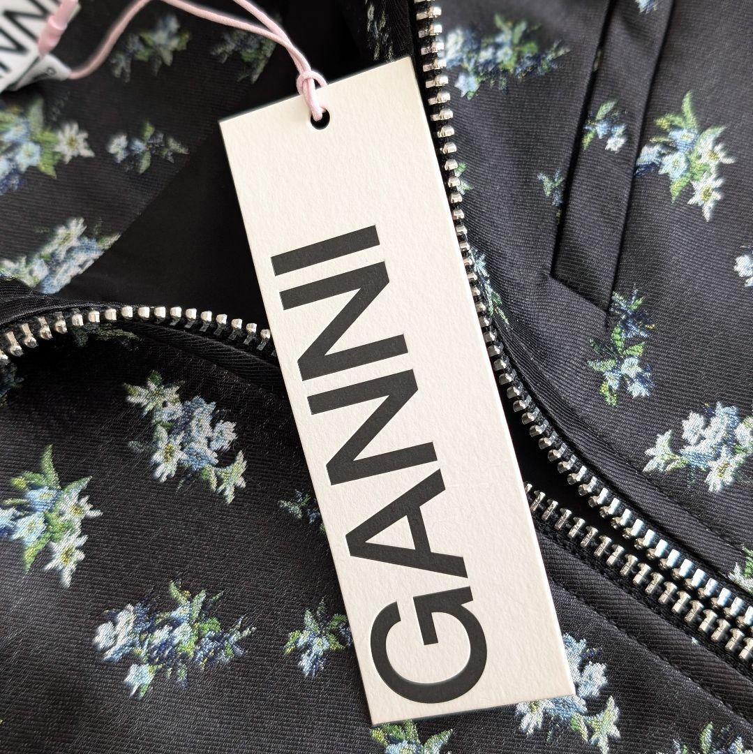 GANNI フローラルジャガードワンピース ガニー 36 花柄