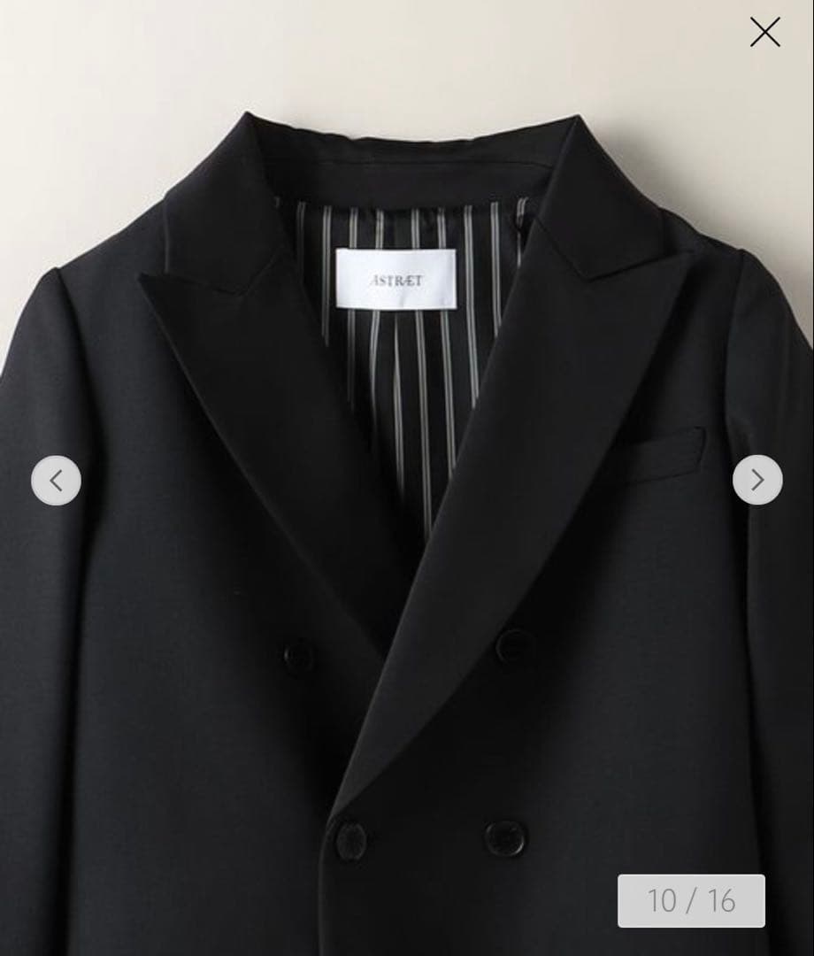 ＜ASTRAET＞PE/W ドビー ピークドラペル 6ボタン ジャケット