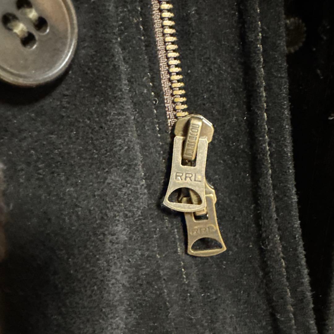 RRL ダブルアールエル　スエードレザーコート　ブラック　L