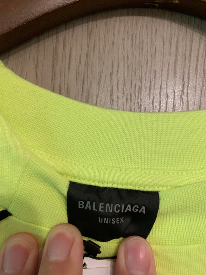 バレンシアガ　サッカー風シャツ　パリス　イエロー　サイズ1