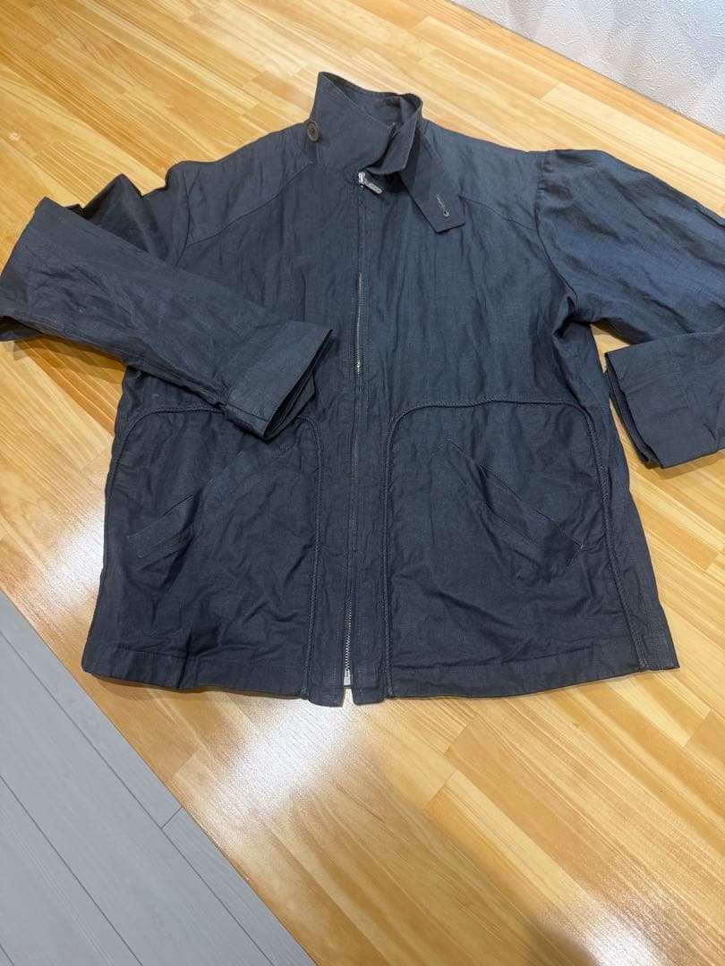 90s YMC セットアップ UK製 リネン混 ネイビー L パンツ32インチ
