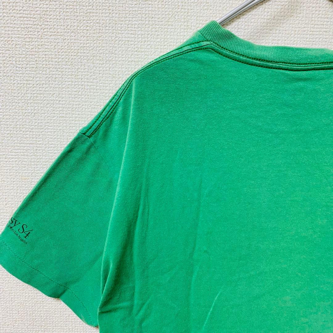 【USA製】OLD STUSSY Tシャツ　Apple パロディ　銀タグ 緑　M