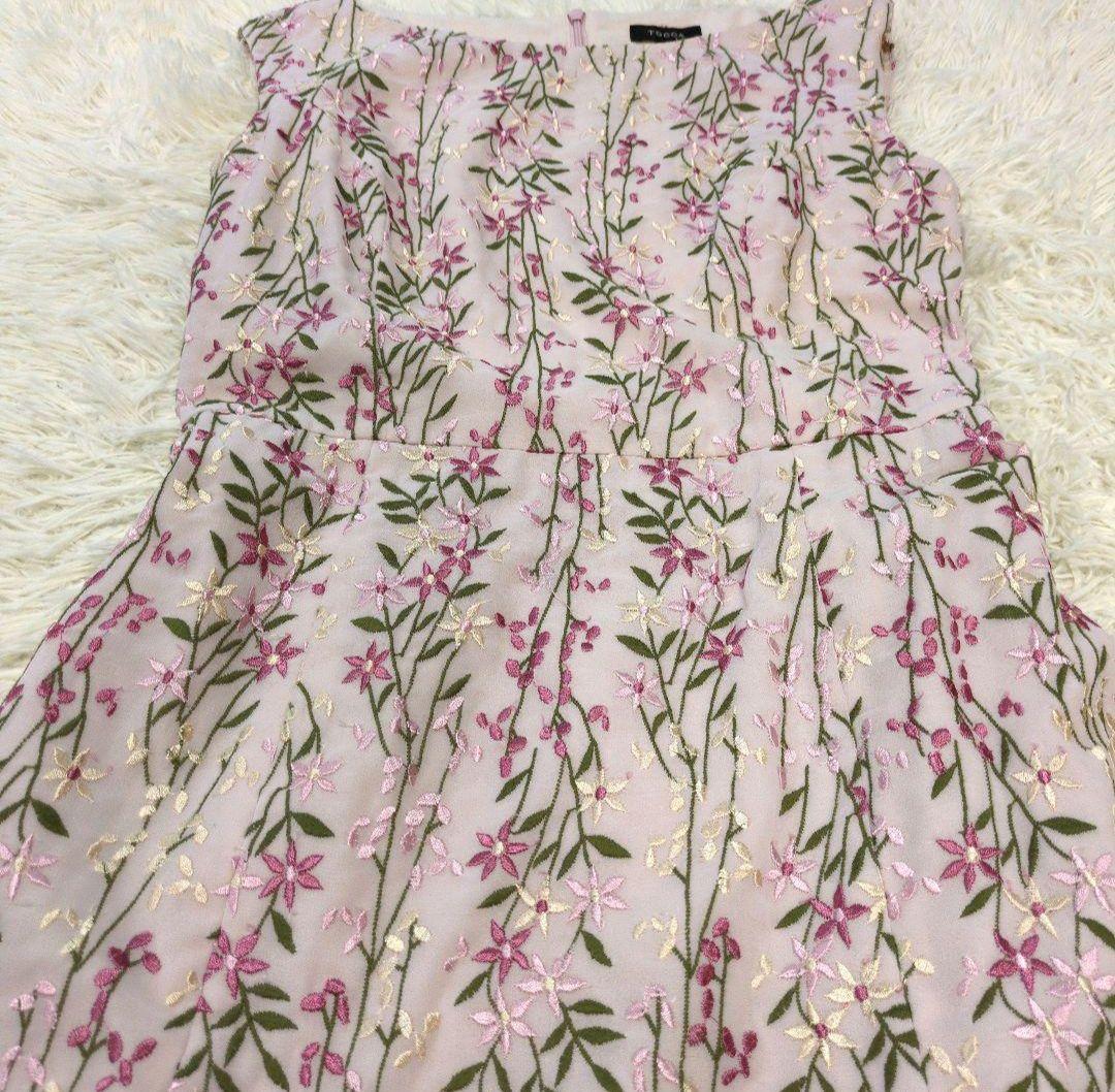 TOCCA NANDIA ワンピース ピンク系 花柄刺繍 4サイズ トッカ