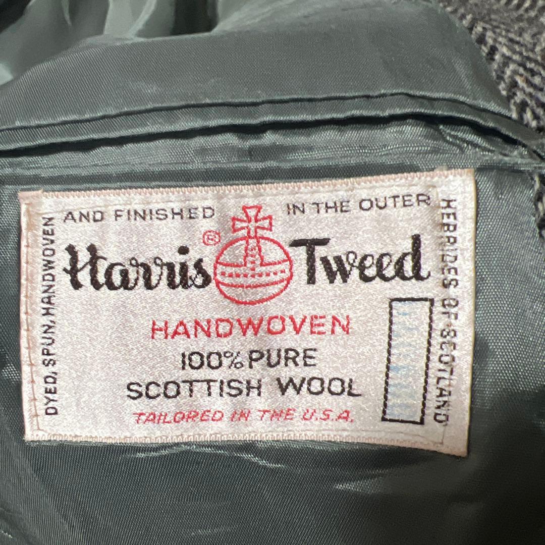 80s 90s Harris tweed ハリスツイード テーラードジャケット