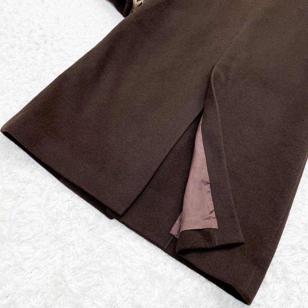 LEONARD レオナール カシミヤ アンゴラ チェスターコート ロングコート