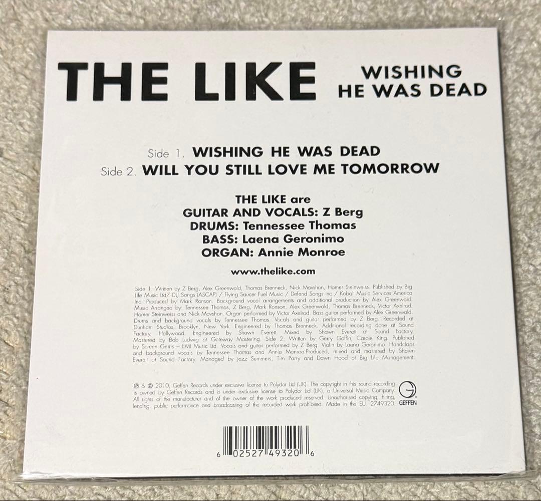 THE LIKE Wishing He Was Dead 7インチ