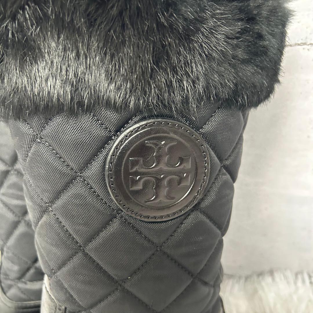 Tory Burch ファー付きロングブーツ ブラック