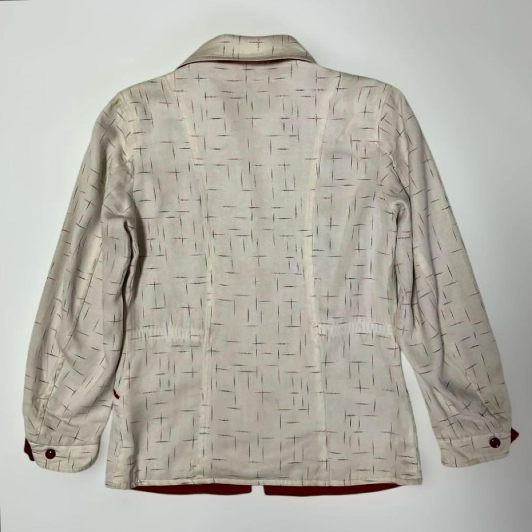【レア】50s レーヨンギャバ ジャケット カスリ ネップ