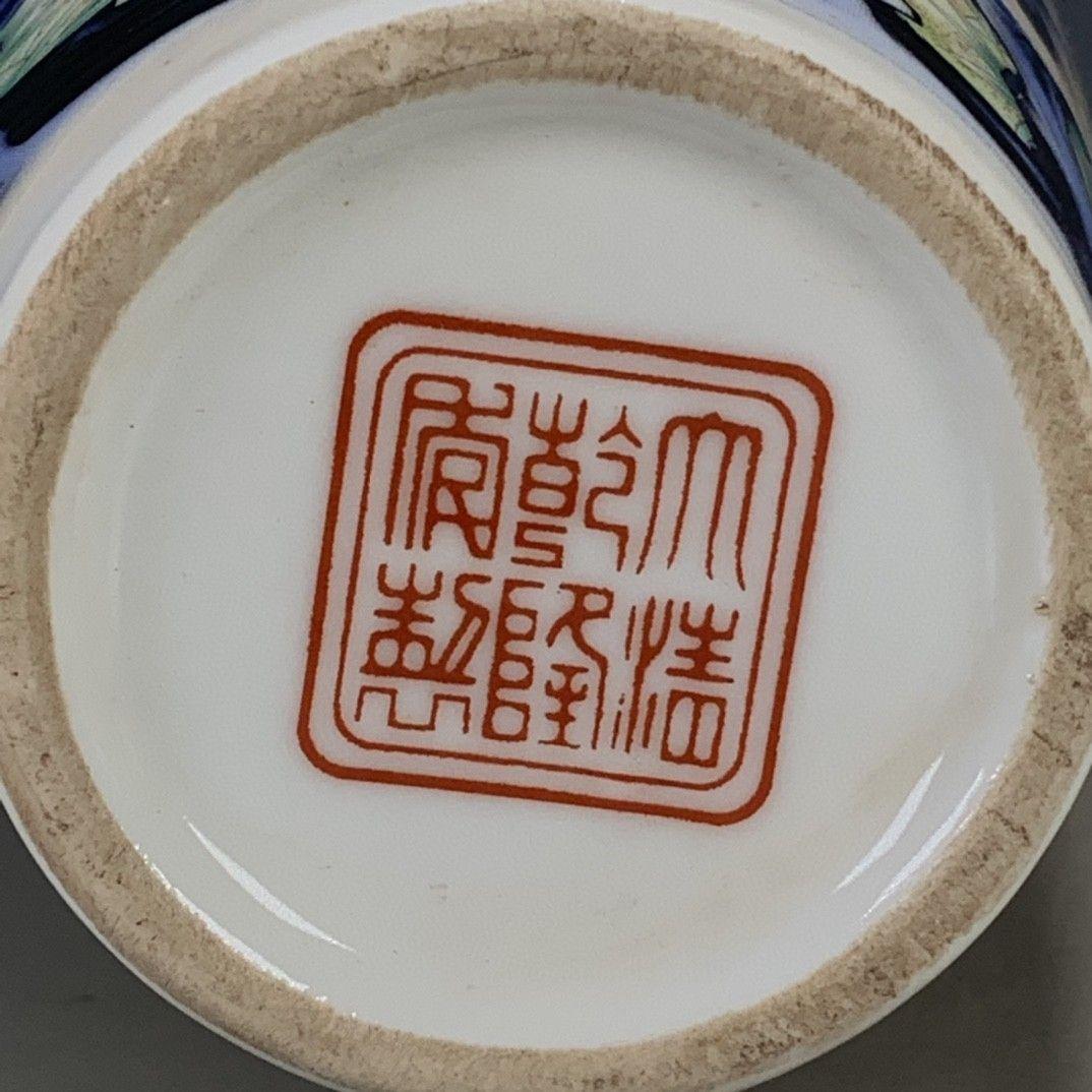 粉彩花鳥富貴吉祥花瓶  景徳鎮 陶磁器 装飾品 現代工芸品 美術品 置物