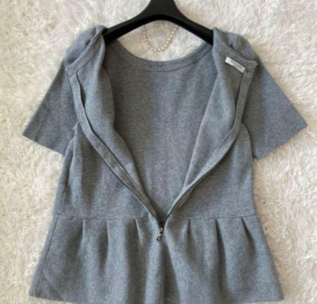 【美品】ADORE　コットンカシミアニット　グレー　38 クリーニング済み
