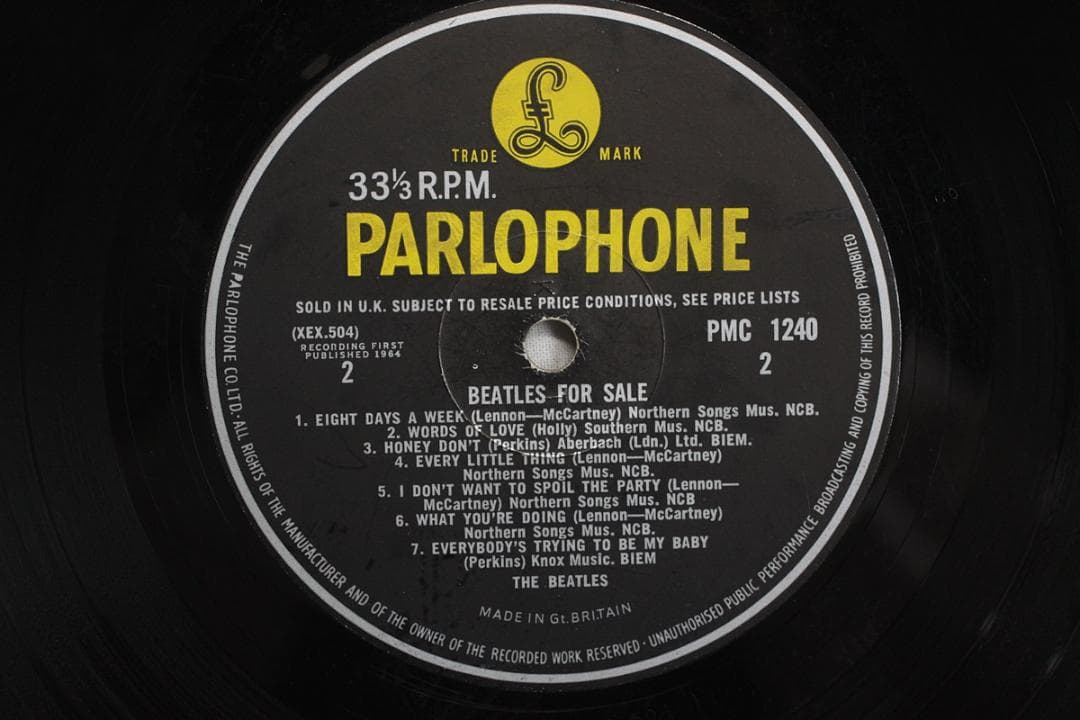 英LP The Beatles For Sale UK盤 Mono フォーセール