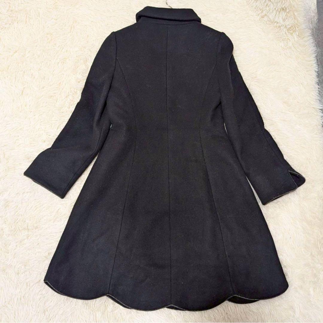 希少/美品✨エムズグレイシー ロングコート カメリアジップ プリンセスライン 黒
