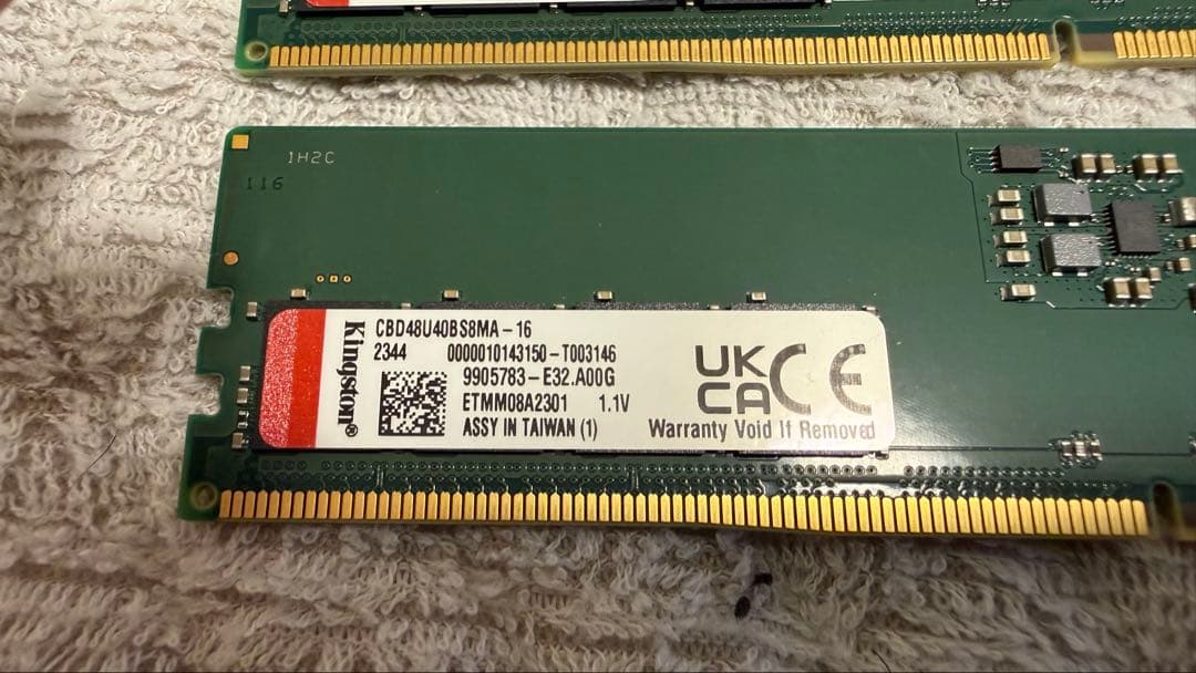 Kingston DDR5 4800MHz 32GB (16GB×2) メモリ